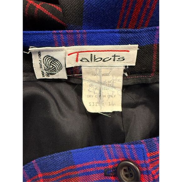 Talbots Vintage Tartan Plaid Wool Dress Shorts Sz. 16 Preppy 1990’s - Picture 5 of 5